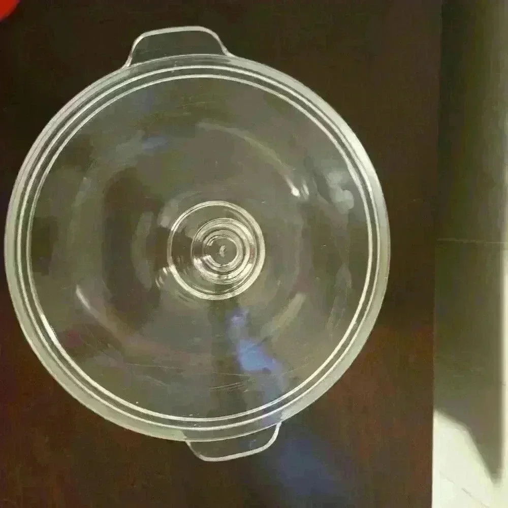 Vintage PYREX - Clear glass  with flowers etched on lid 023-623-B Base - Picture 2 of 7